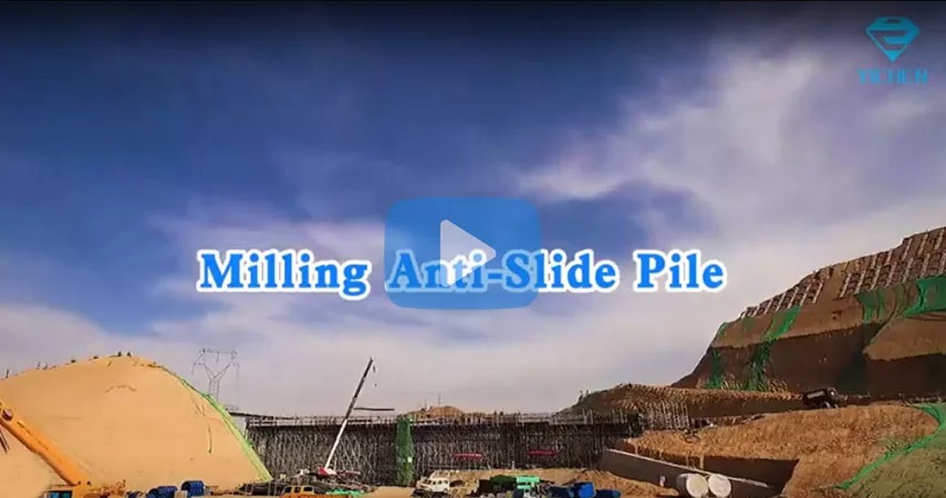 Yichen drum cutter is a kind of equipment suitable for a wide range of projects and accurate construction. It is produced by the world's leading hydraulic technology and can be loaded on excavators, loaders and roadheaders. Customers often buy drum cutters for utility use, for example, milling anti-slide pile by drum cutter.