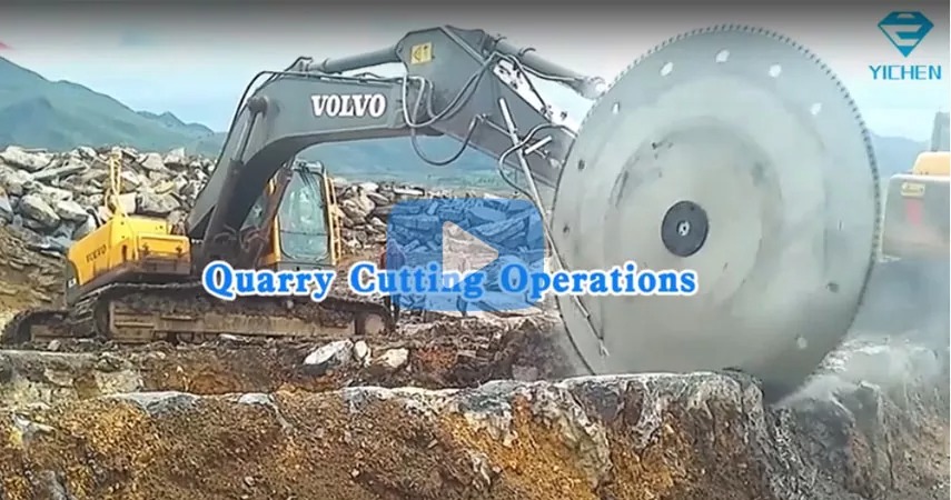 Yichen rock saws are made of synthetic diamond. Diamond is the hardest substance that exists in nature and is an allotrope of graphite. Graphite can form synthetic diamond at high temperature and high pressure, and synthetic diamond is mostly used in cutting tools in industry. Therefore, the Yichen rock saw is suitable for cutting natural rocks with high hardness, such as granite, basalt, marble, quartz and so on.——《Quarry Cutting Operations by Rock Saw》