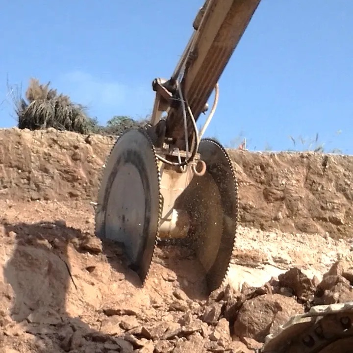 Sierra de roca de hoja única para excavadora de 5-10 t