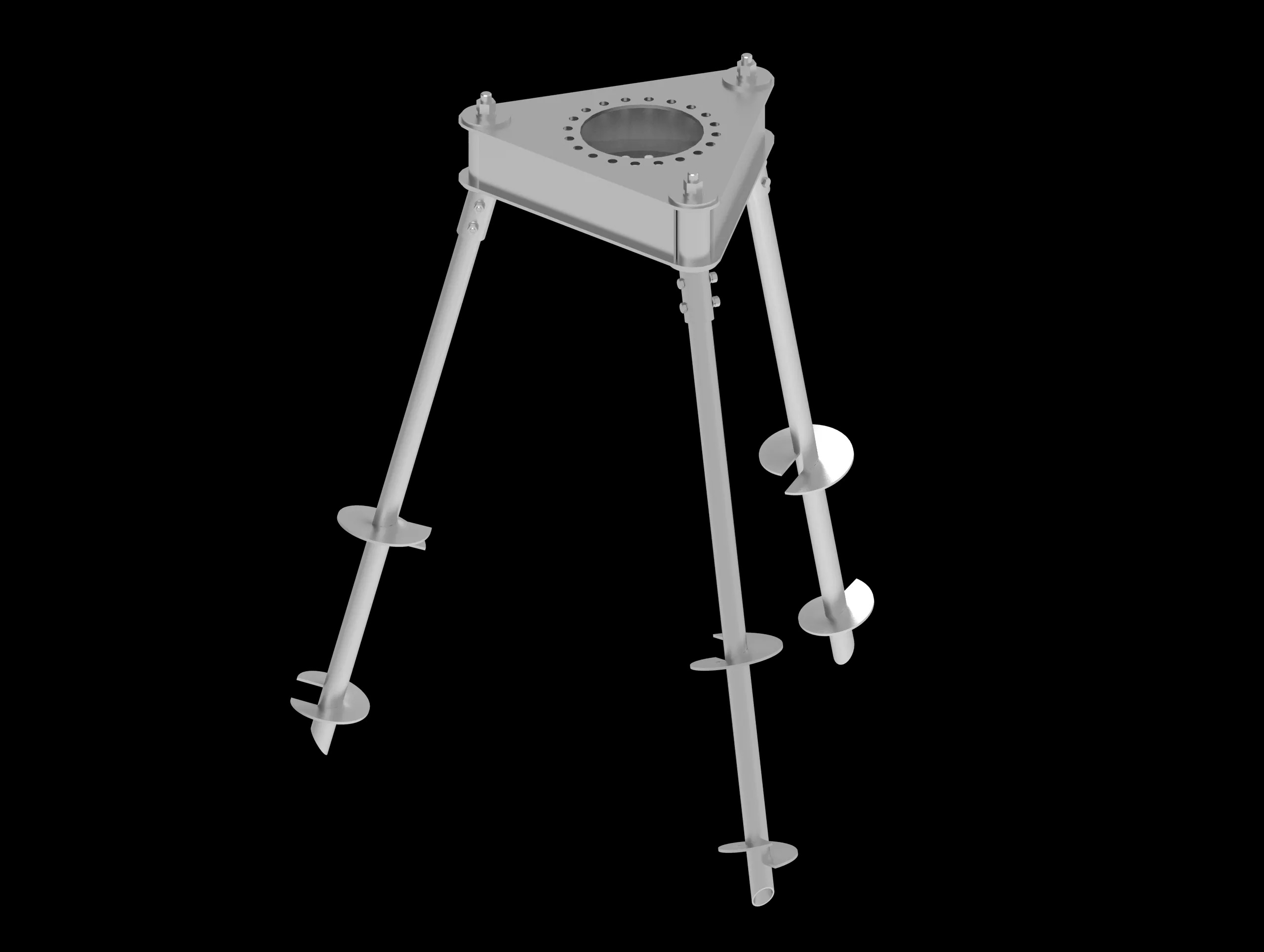 Parrilla de acero de 3 pilas